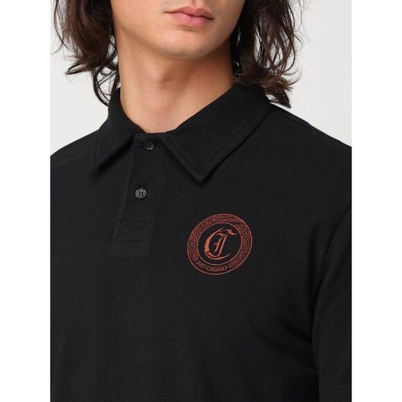 Just Cavalli Polo Shirt Men Black